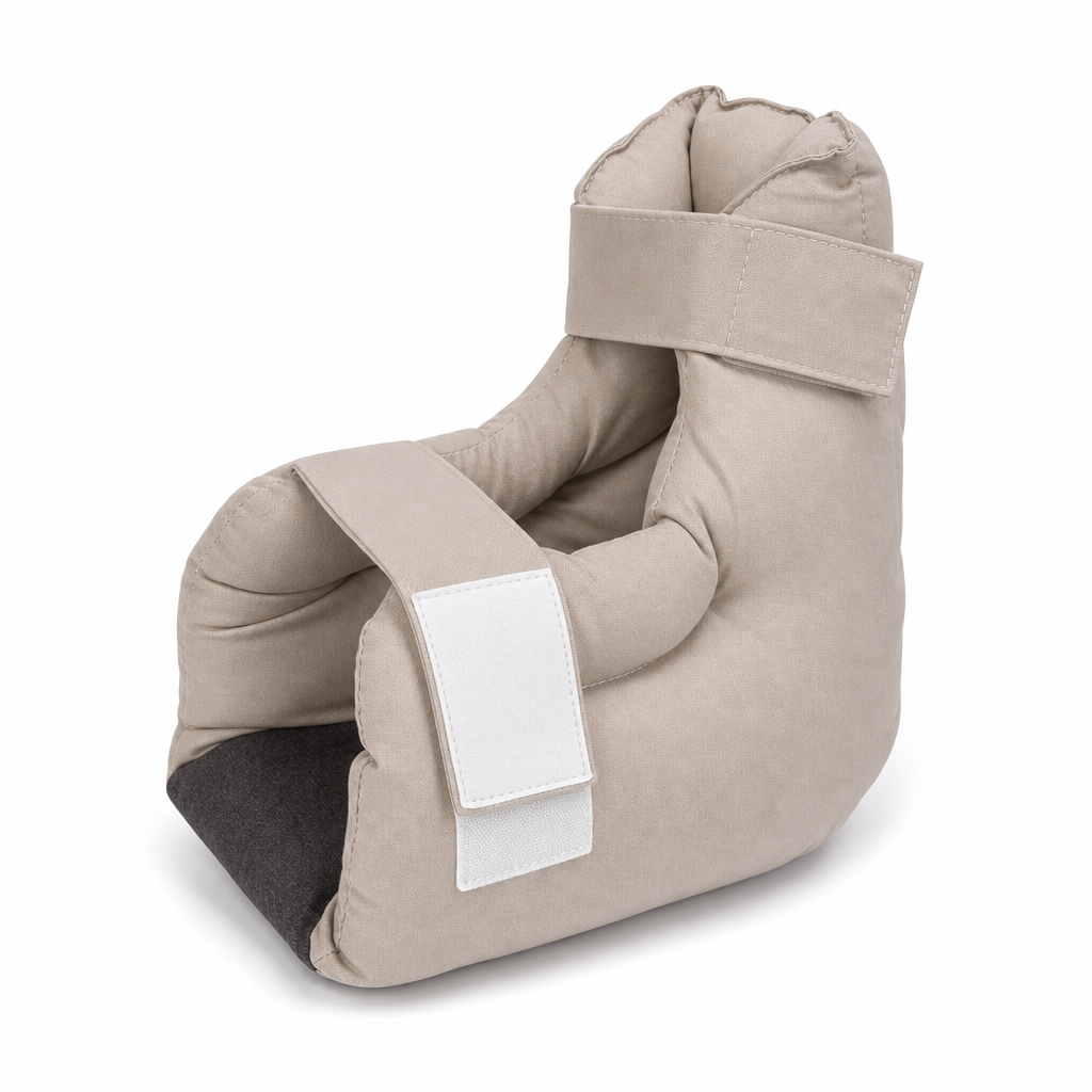 Khaki heel protector product only stock white background