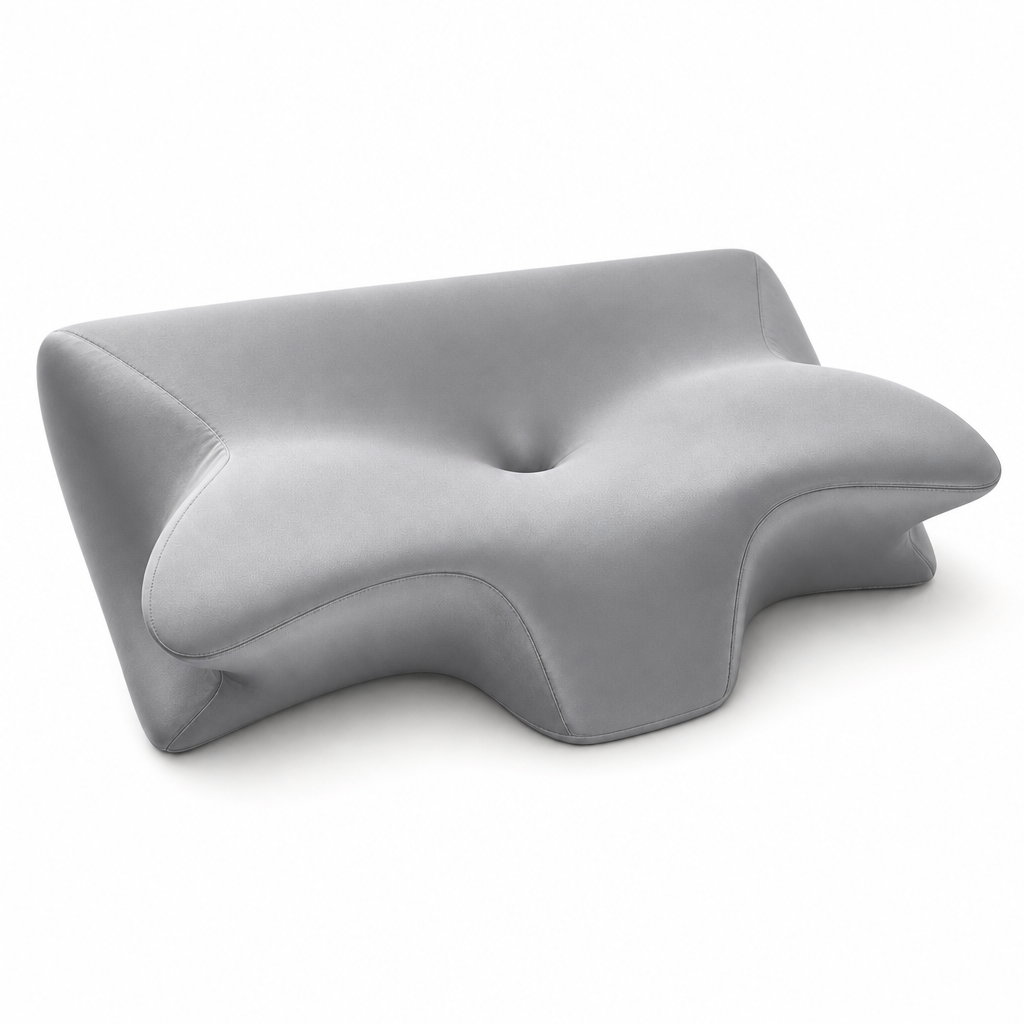 2-in-1 Ergonomic Memory Foam Cervical Pillow Contour and Roll Sides, Dual Height Side Back Stomach Sleepers, CertiPUR-US Foam Home Bedroom Use