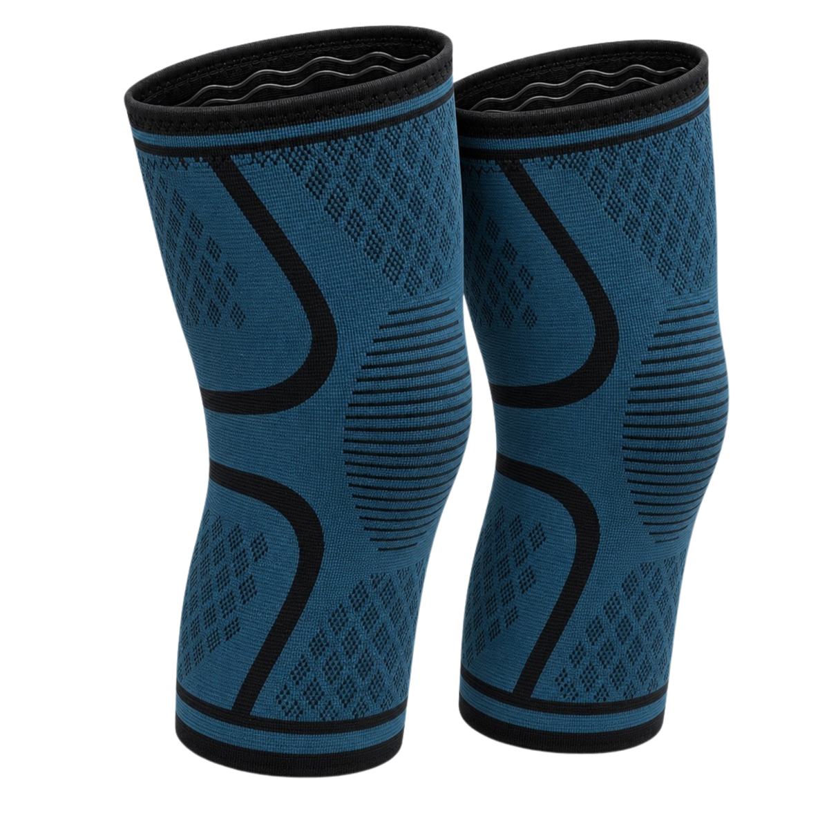 Compression Knee Brace Sleeve 2-Pack for Men and Women, Breathable Non-Slip Knee Support, Running Workouts Sports Gym and Everyday Wear