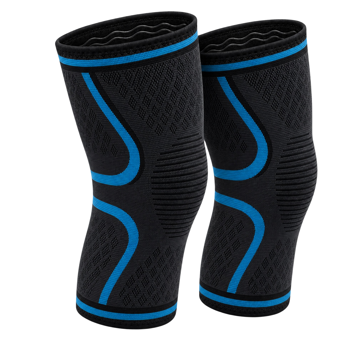 Compression Knee Brace Sleeve 2-Pack for Men and Women, Breathable Non-Slip Knee Support, Running Workouts Sports Gym and Everyday Wear