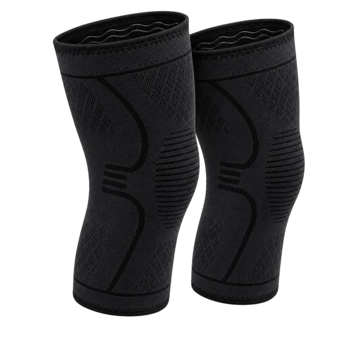 Compression Knee Brace Sleeve 2-Pack for Men and Women, Breathable Non-Slip Knee Support, Running Workouts Sports Gym and Everyday Wear