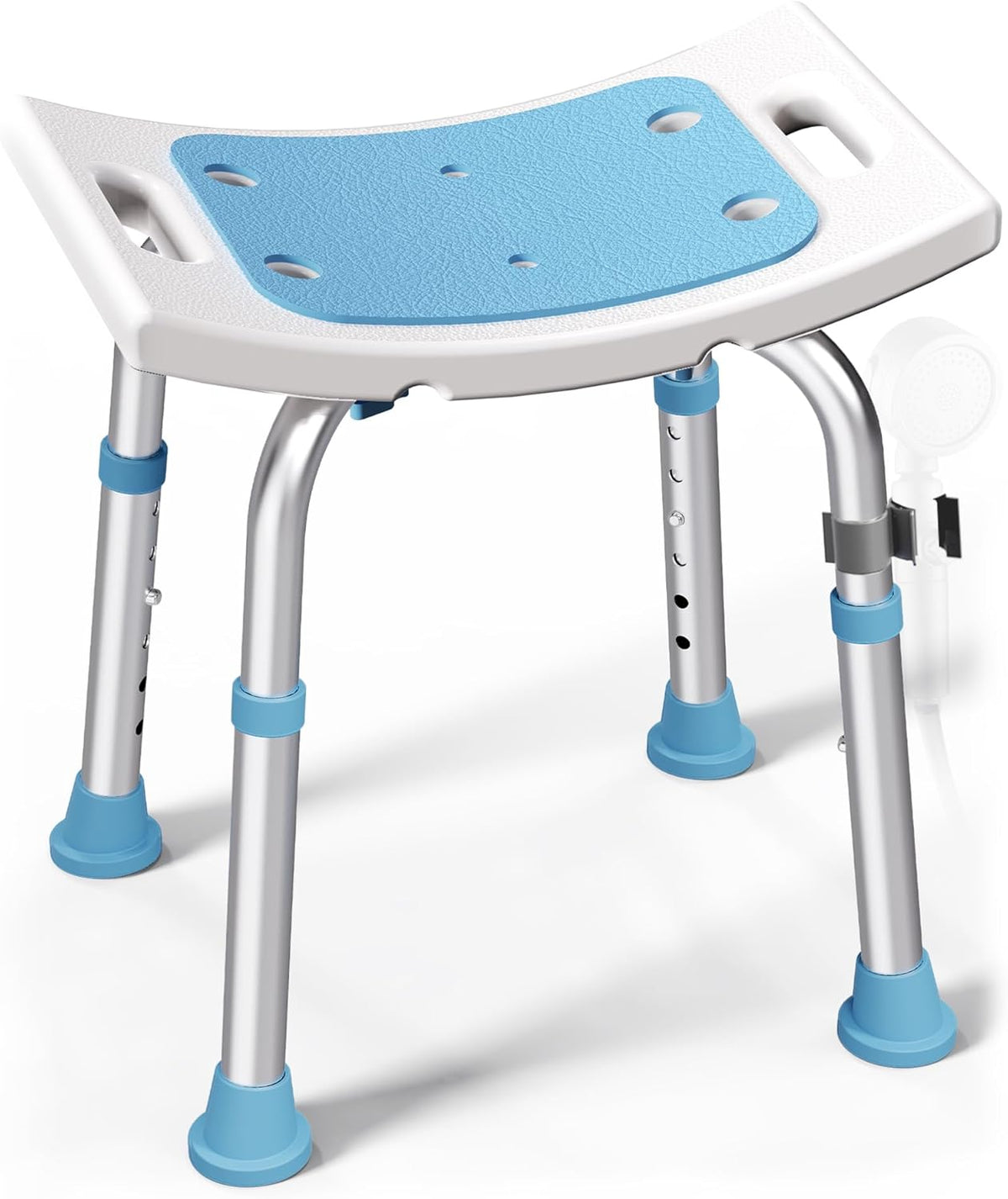 Adjustable height aluminum bath stool product only