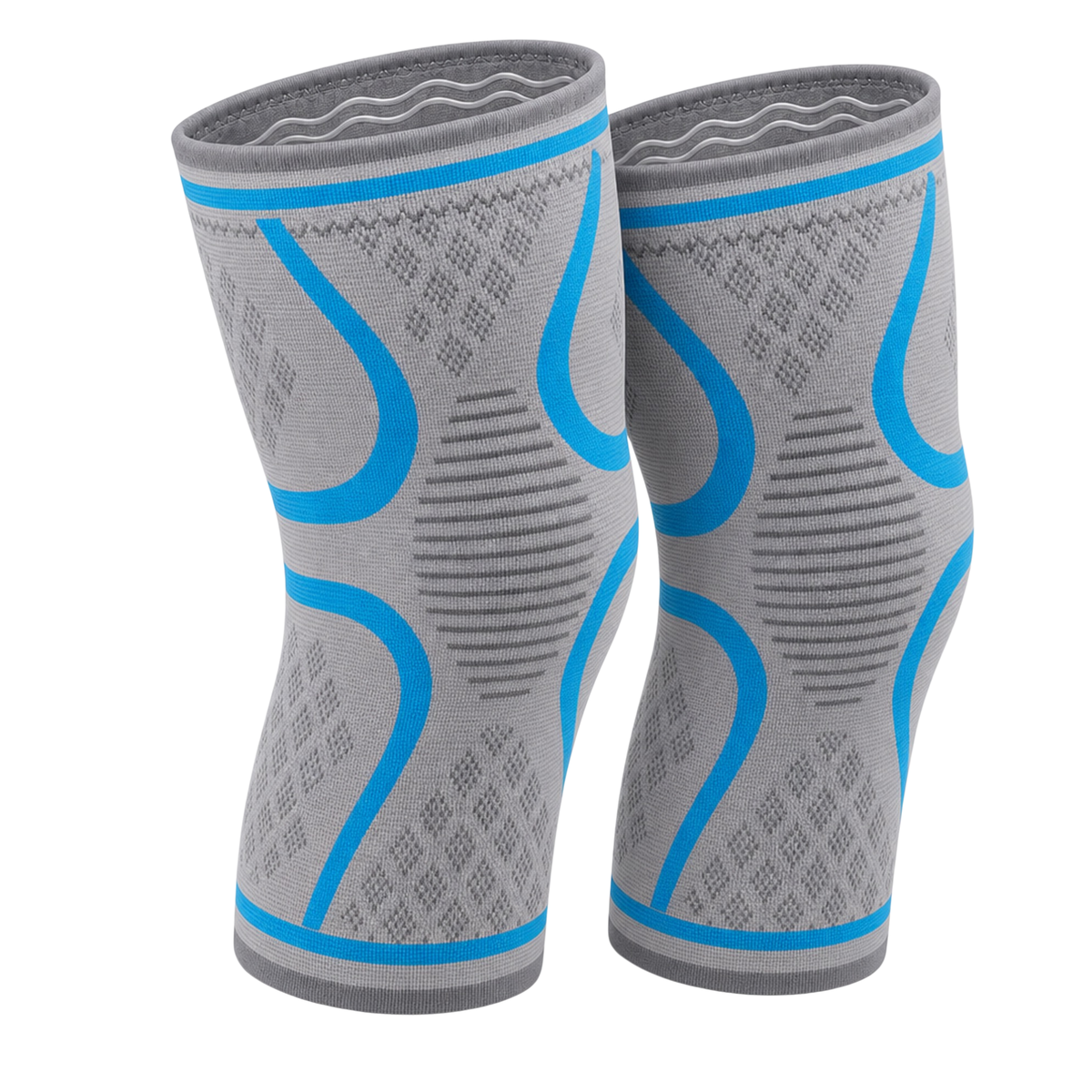 Compression Knee Brace Sleeve 2-Pack for Men and Women, Breathable Non-Slip Knee Support, Running Workouts Sports Gym and Everyday Wear