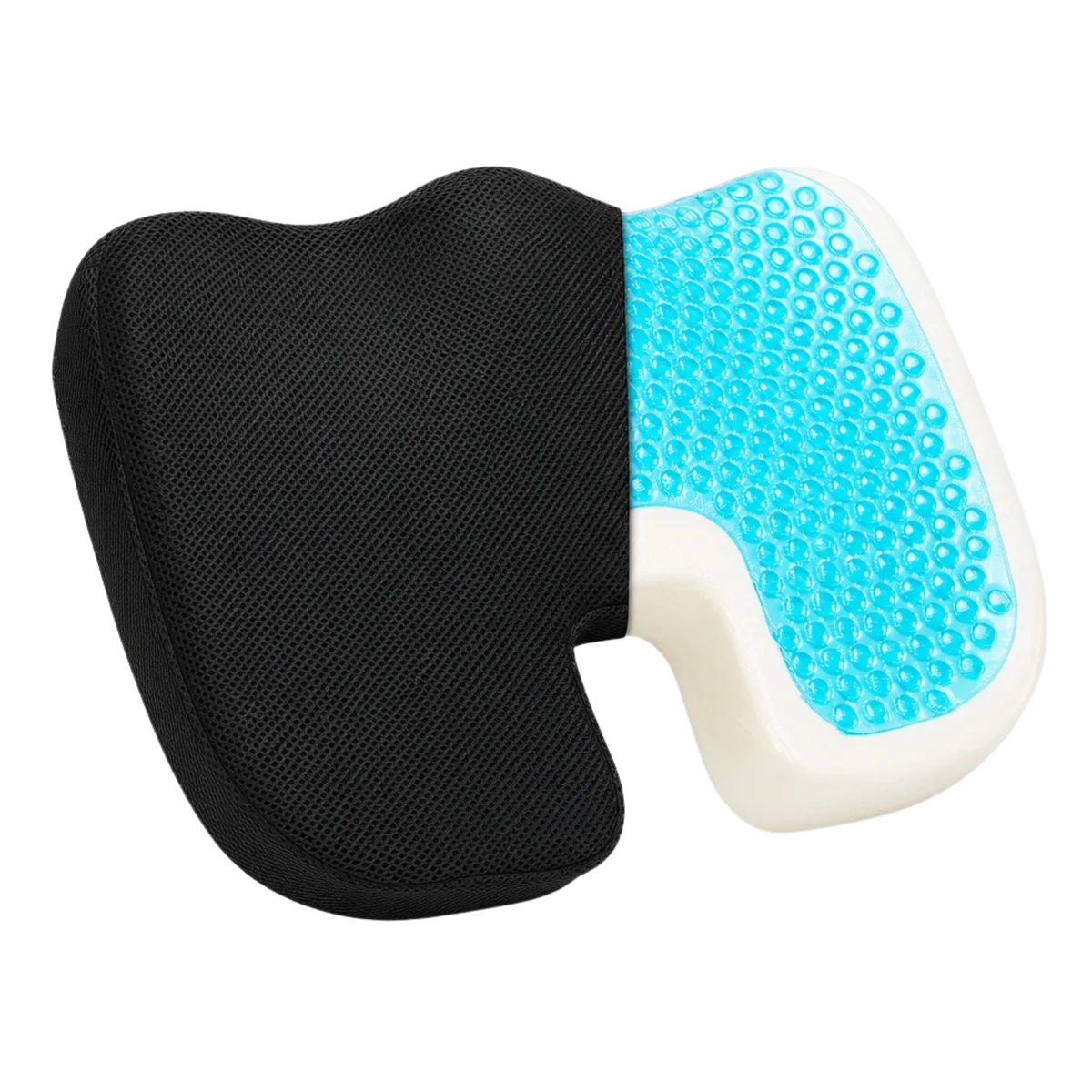 Gel Wheelchair Seat Cushion U-Cutout Memory Foam Chair Pad, Hybrid Gel Top Waterproof Anti-Slip Cover, Wheelchair Office Car and Long Sitting