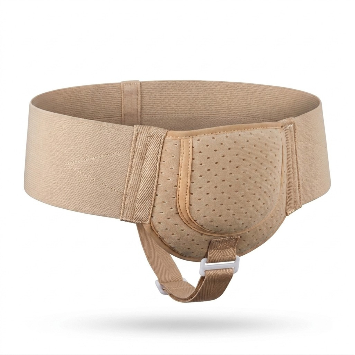 Adjustable Groin Support Belt with Removable Pad, Left or Right Side, Breathable Black, Sizes S and M for Men and Women Everyday Wear