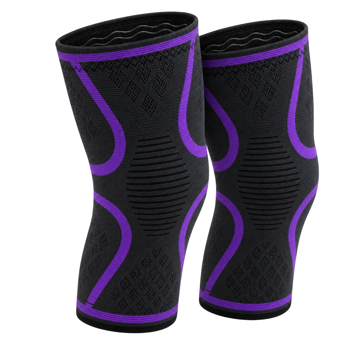 Compression Knee Brace Sleeve 2-Pack for Men and Women, Breathable Non-Slip Knee Support, Running Workouts Sports Gym and Everyday Wear