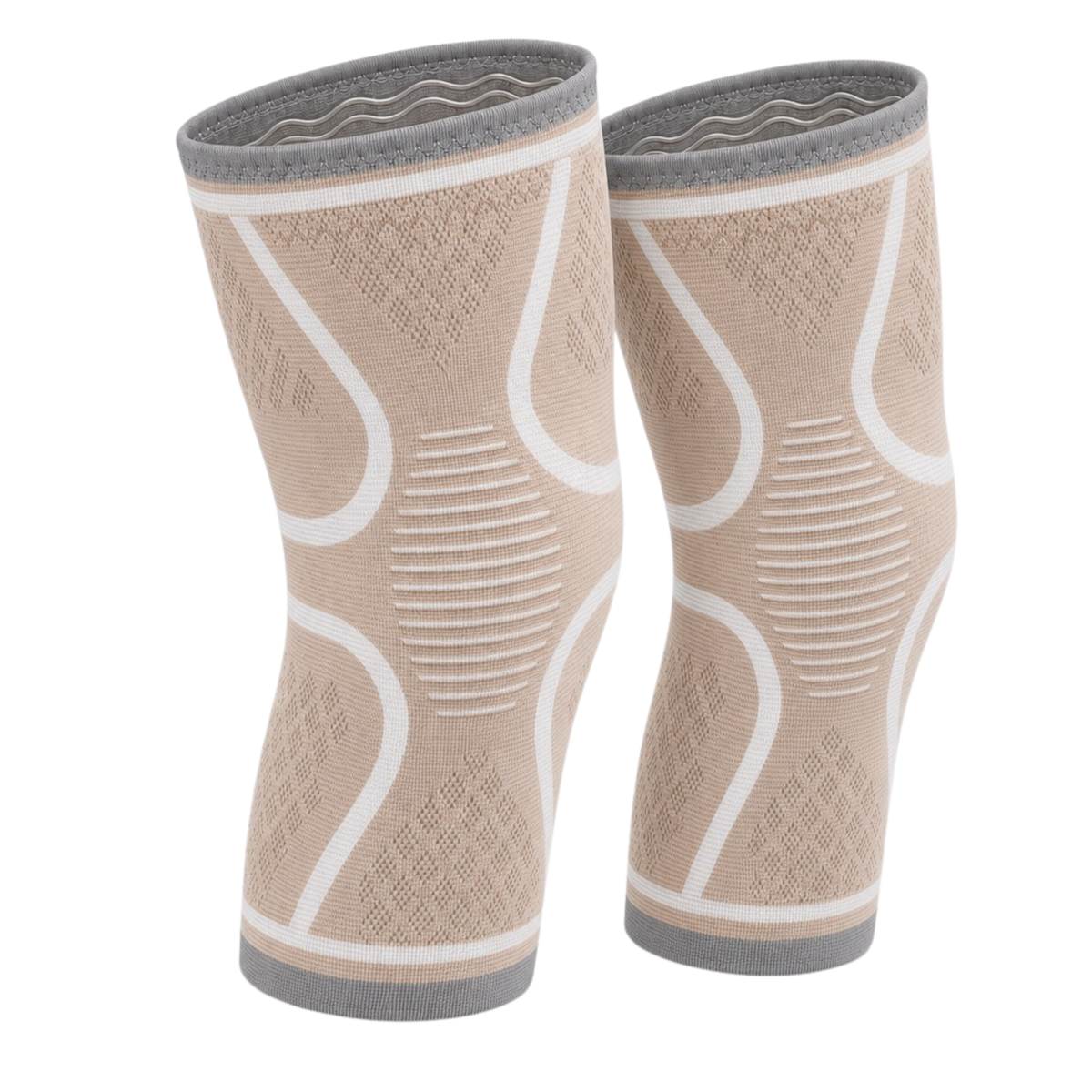 Compression Knee Brace Sleeve 2-Pack for Men and Women, Breathable Non-Slip Knee Support, Running Workouts Sports Gym and Everyday Wear