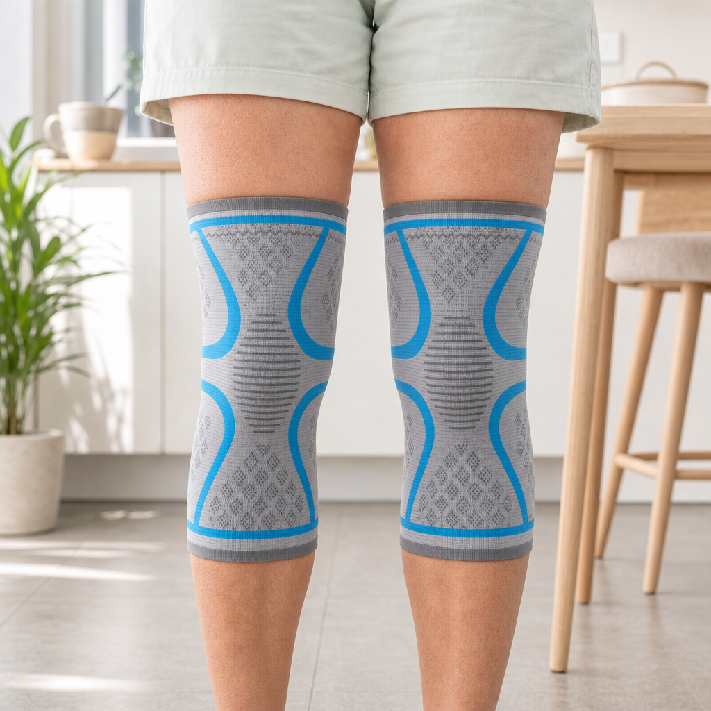Compression Knee Brace Sleeve 2-Pack for Men and Women, Breathable Non-Slip Knee Support, Running Workouts Sports Gym and Everyday Wear