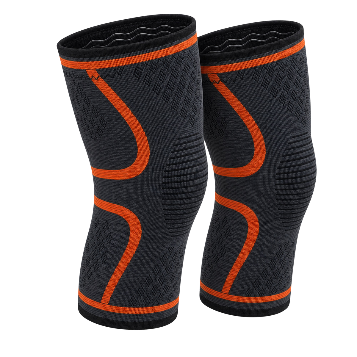 Compression Knee Brace Sleeve 2-Pack for Men and Women, Breathable Non-Slip Knee Support, Running Workouts Sports Gym and Everyday Wear