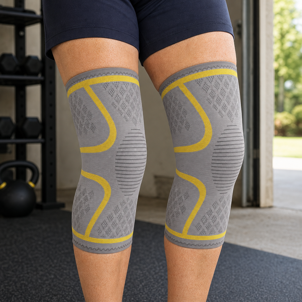 Compression Knee Brace Sleeve 2-Pack for Men and Women, Breathable Non-Slip Knee Support, Running Workouts Sports Gym and Everyday Wear