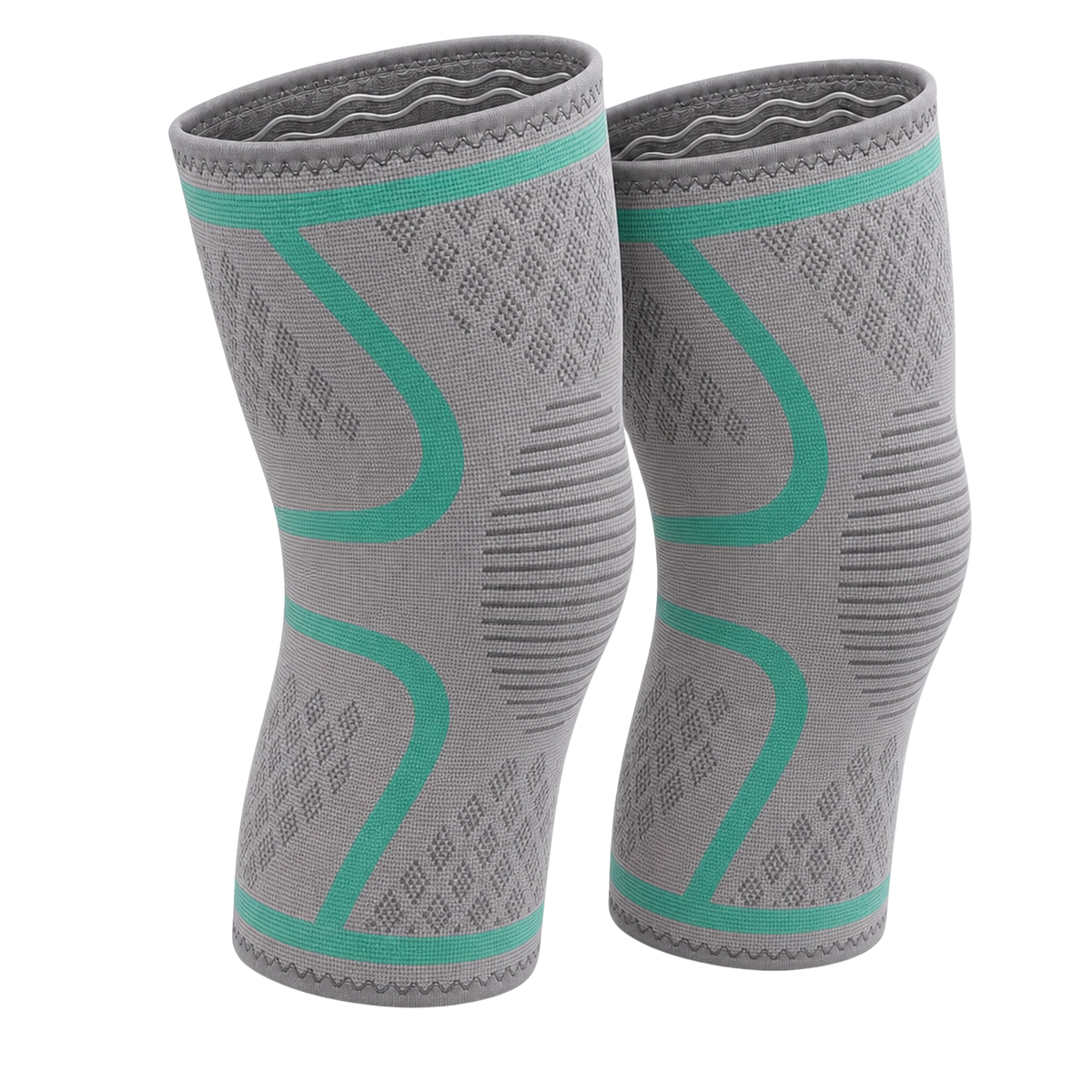 Compression Knee Brace Sleeve 2-Pack for Men and Women, Breathable Non-Slip Knee Support, Running Workouts Sports Gym and Everyday Wear