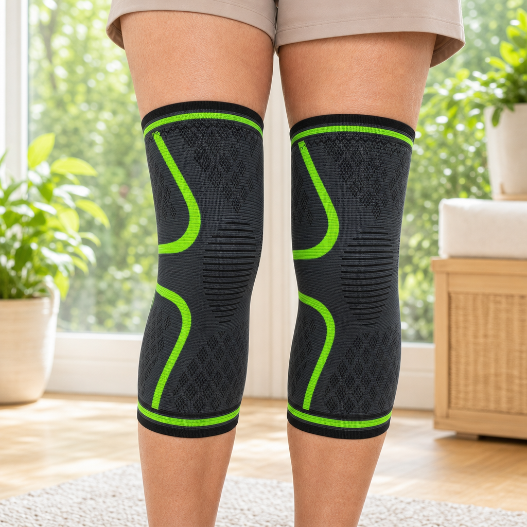 Compression Knee Brace Sleeve 2-Pack for Men and Women, Breathable Non-Slip Knee Support, Running Workouts Sports Gym and Everyday Wear