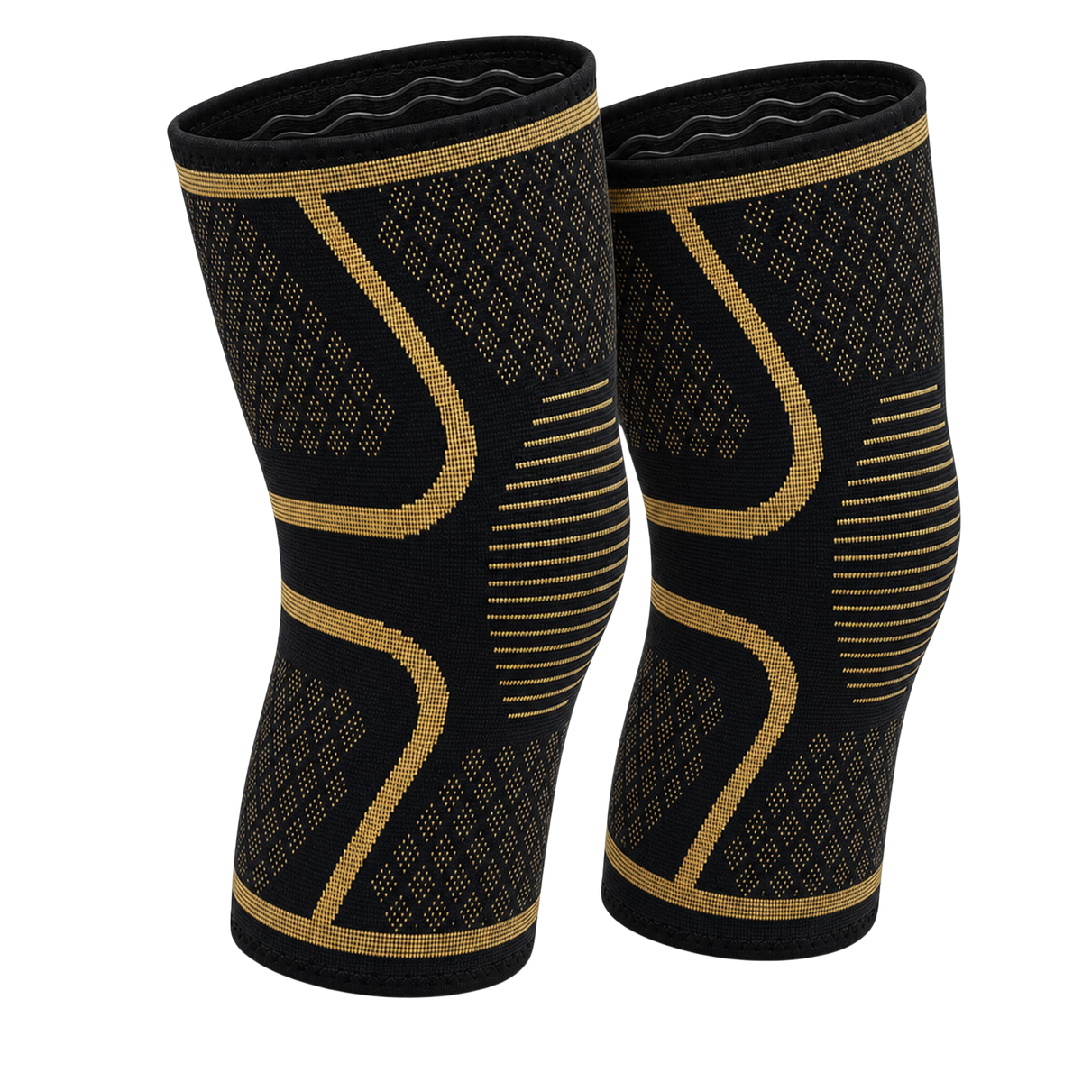 Compression Knee Brace Sleeve 2-Pack for Men and Women, Breathable Non-Slip Knee Support, Running Workouts Sports Gym and Everyday Wear