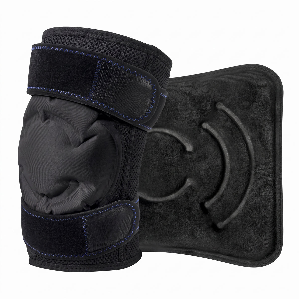Large Reusable Knee Ice Pack Wrap, Flexible Gel Cold Pack Soft After Freezing, Plush Lining Dual Elastic Straps Multi Size Pack