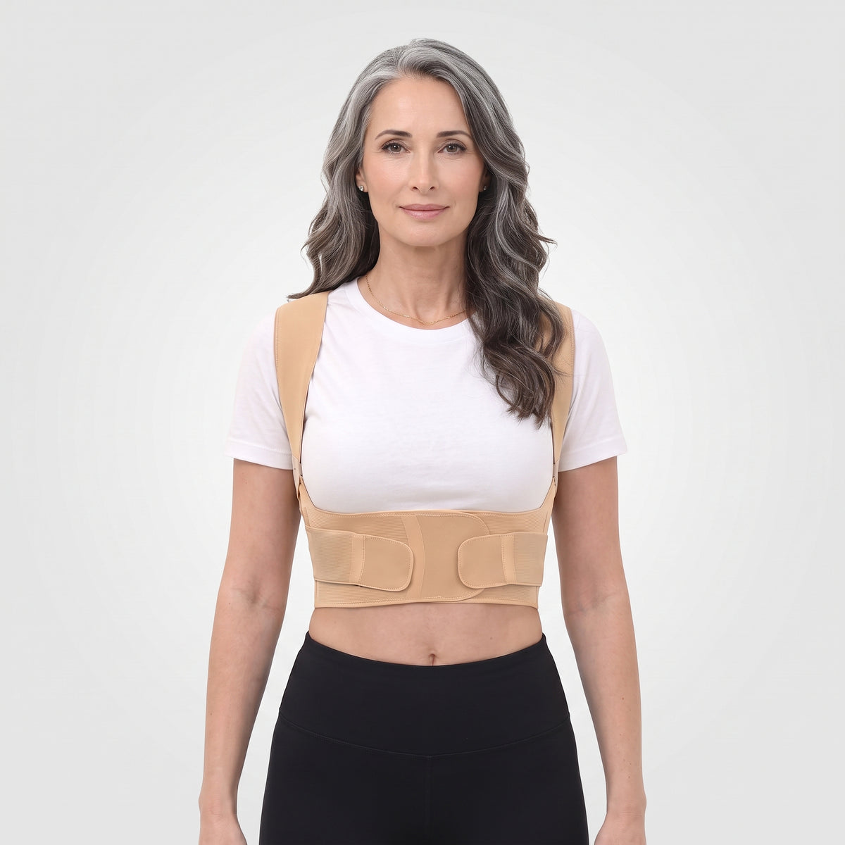 Adjustable Posture Corrector Bra for Women, Dual Y and X Strap Back Support, Flexible Rods Breathable Fit, Sizes S-L Under Clothes Everyday Wear