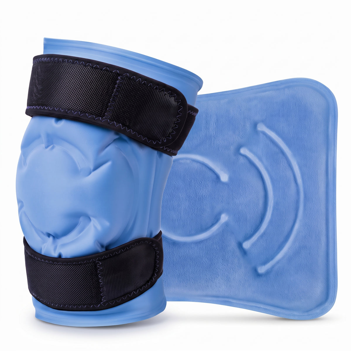 Large Reusable Knee Ice Pack Wrap, Flexible Gel Cold Pack Soft After Freezing, Plush Lining Dual Elastic Straps Multi Size Pack