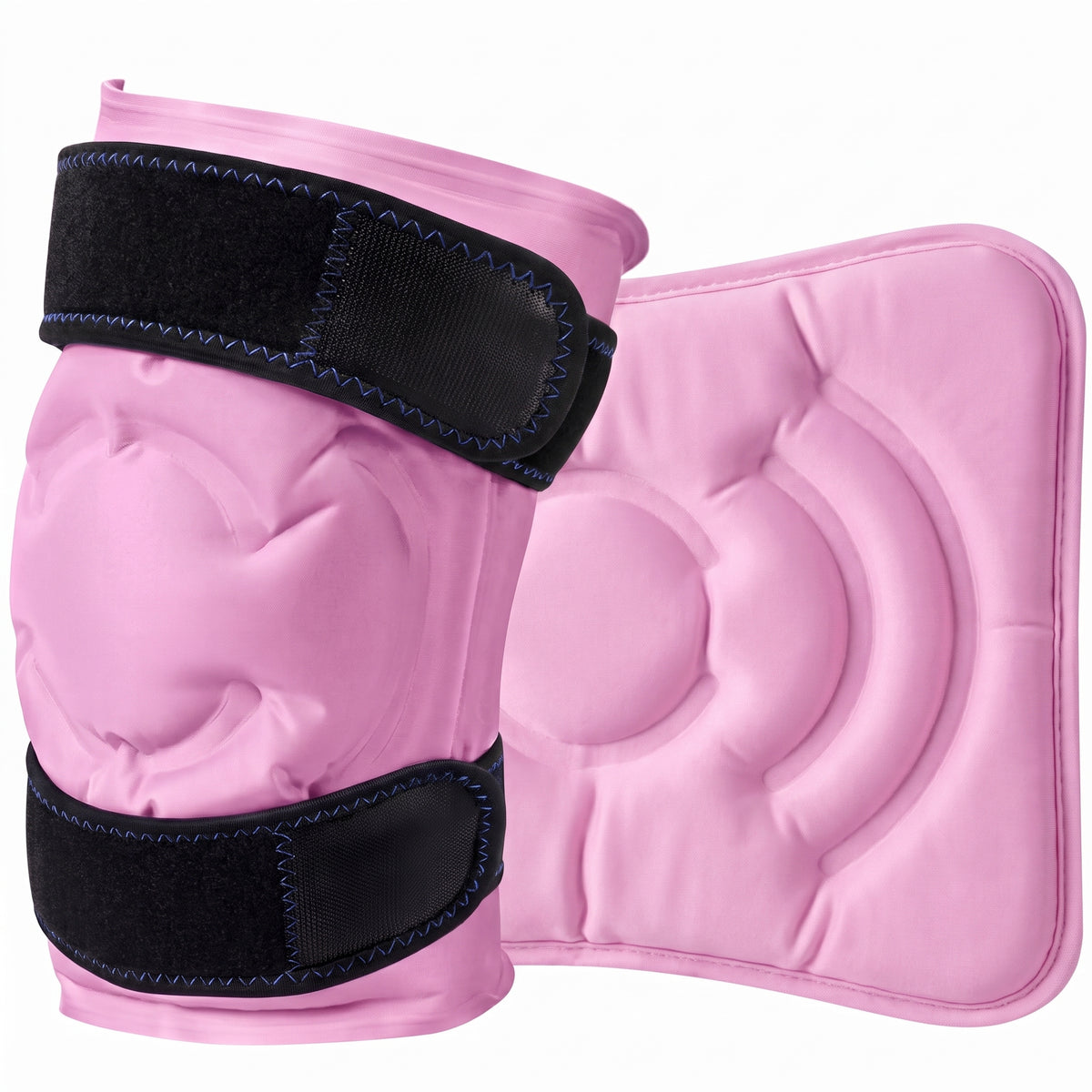 Large Reusable Knee Ice Pack Wrap, Flexible Gel Cold Pack Soft After Freezing, Plush Lining Dual Elastic Straps Multi Size Pack