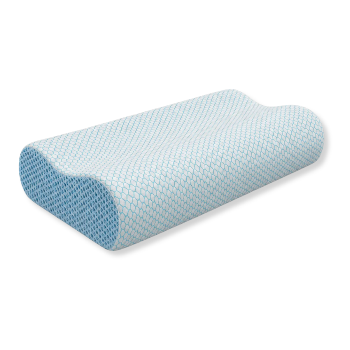 Ergonomic Memory Foam Cervical Pillow Contour 2 Heights, Breathable Washable Cover, Side Back and Stomach Sleepers, Home Bedroom Everyday Use
