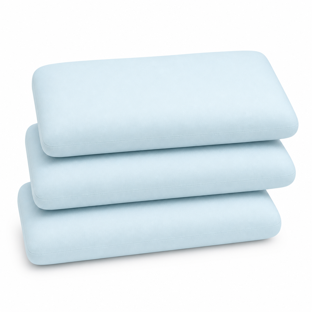 Cooling Memory Foam Pillow, Slow Rebound Open-Cell Foam, Removable Washable Cover, Back Side Stomach Sleep, Standard Queen King