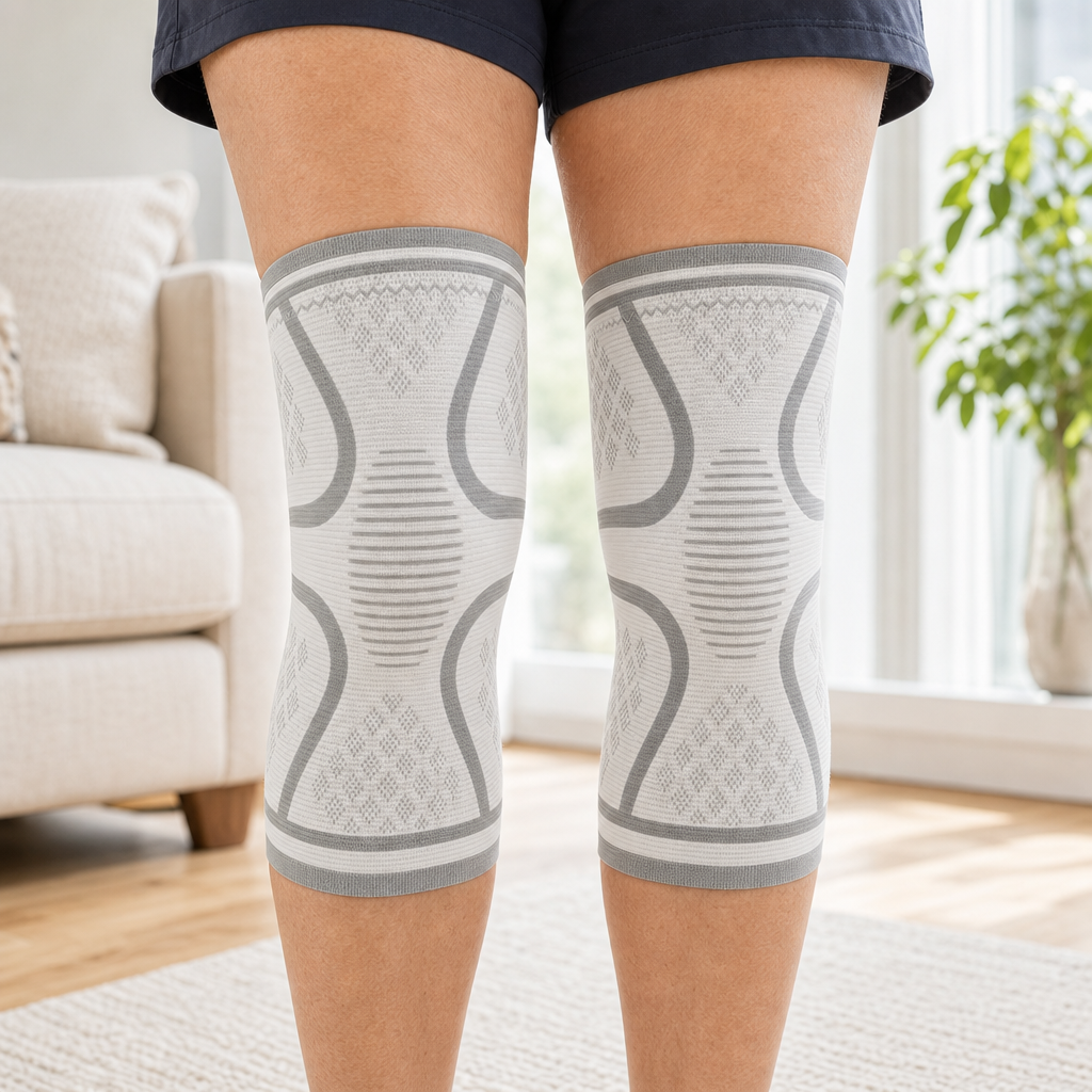 Compression Knee Brace Sleeve 2-Pack for Men and Women, Breathable Non-Slip Knee Support, Running Workouts Sports Gym and Everyday Wear