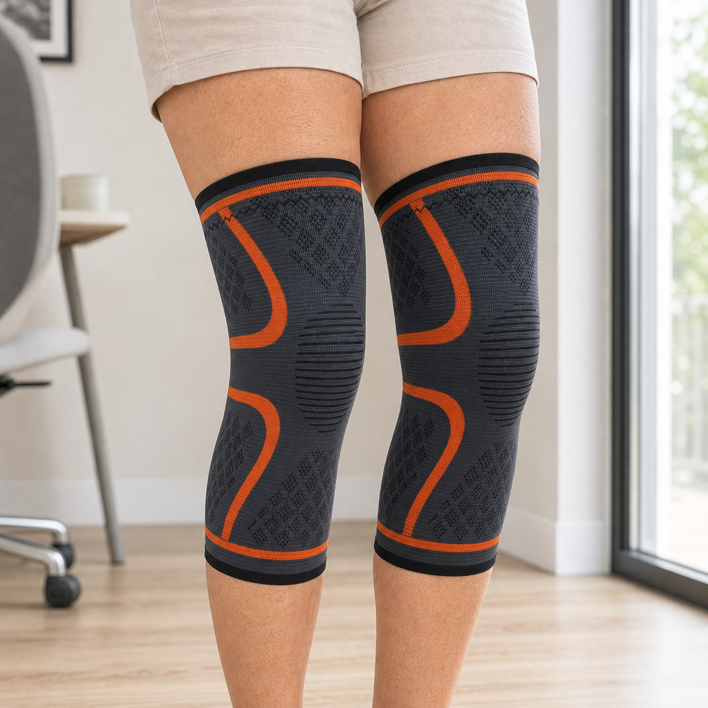 Compression Knee Brace Sleeve 2-Pack for Men and Women, Breathable Non-Slip Knee Support, Running Workouts Sports Gym and Everyday Wear