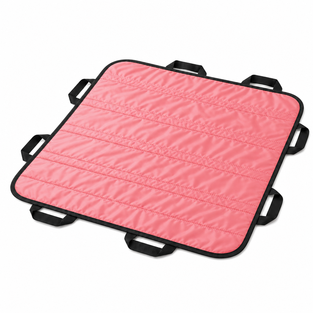 Reusable Nylon Bed Pad Sheet 48 x 40 In, Double-Sided Waterproof with 8 Reinforced Handles, Machine Washable Multi Color Home Bedroom Use
