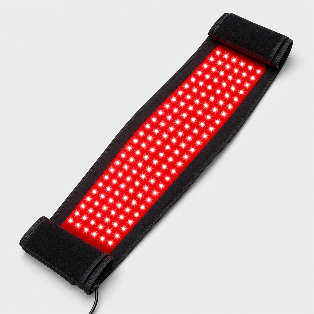 Red Light Therapy Pad Wrap, 660nm 850nm Near Infrared LED, 120 LEDs, Timer Remote, 19.6 x 8.6 In Flexible Belt for Back Shoulders Waist Knees
