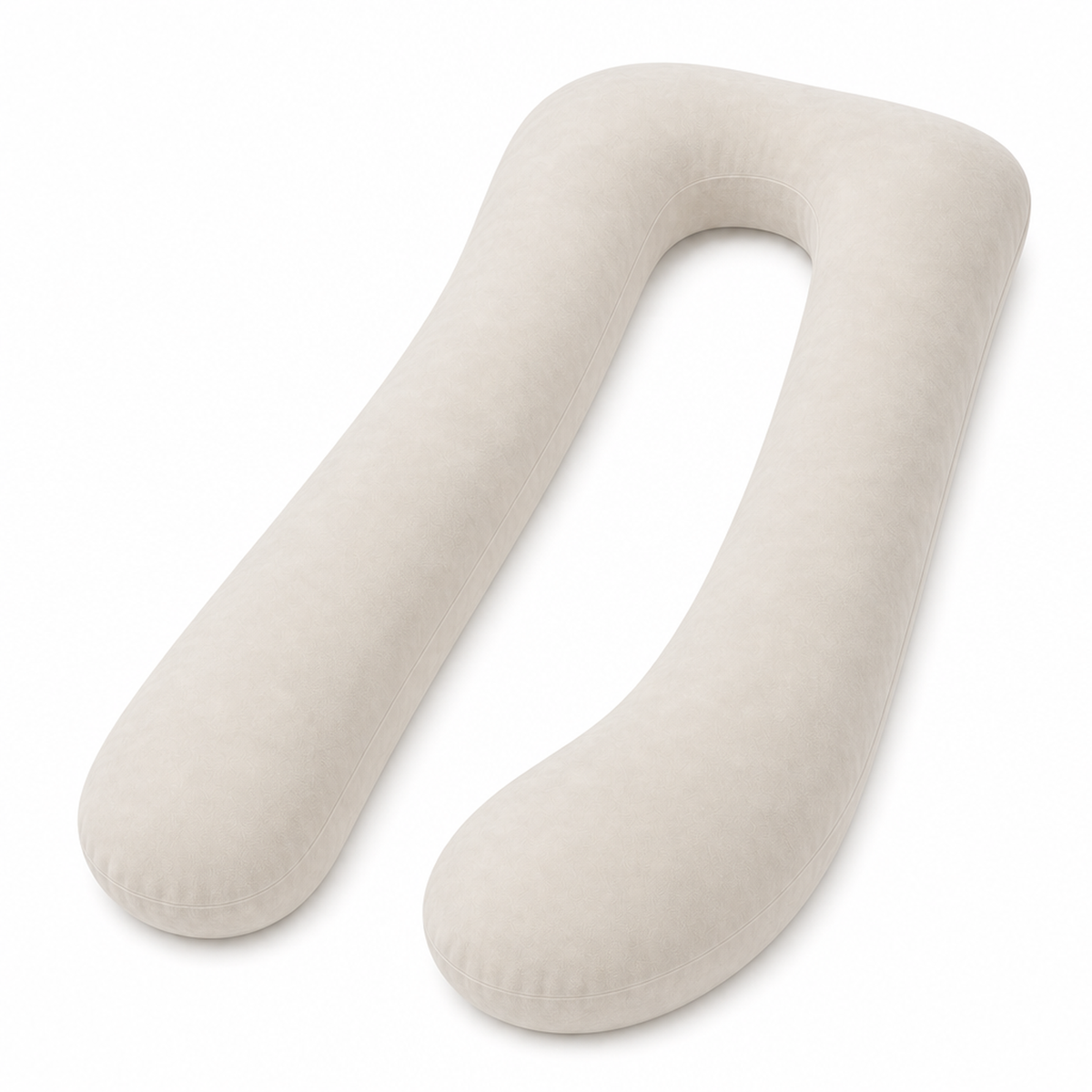 U-Shaped Full Body Pillow 57 and 65 In, Removable Velvet or Cooling Cover, Long Side Sleeper Pillow for Home Bedroom